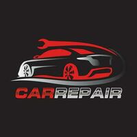 minimalista auto riparazione logo design modello. auto riparazione servizio logo vettore