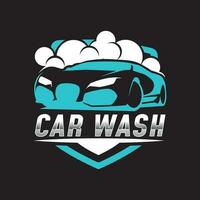 elegante auto lavare logo design. auto lavaggio servizio vettore illustrazione