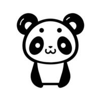 mano disegnato carino panda nel scarabocchio stile vettore