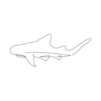 schizzo di un' squalo su un' bianca sfondo, vettore illustrazione