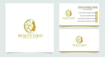 naturale bellezza logo design collezione per salone, terme e cosmetico logo vettore