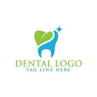 semplice dente dentale logo design vettore