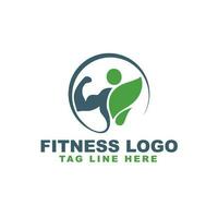 naturale fitness Palestra atleta logo design icona vettore