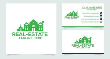 naturale immobiliare logo design vettore