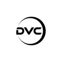 dvc lettera logo design nel illustrazione. vettore logo, calligrafia disegni per logo, manifesto, invito, eccetera.