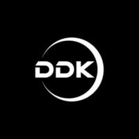 ddk lettera logo design nel illustrazione. vettore logo, calligrafia disegni per logo, manifesto, invito, eccetera.