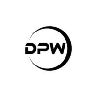 dpw lettera logo design nel illustrazione. vettore logo, calligrafia disegni per logo, manifesto, invito, eccetera.