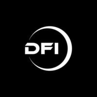 dfi lettera logo design nel illustrazione. vettore logo, calligrafia disegni per logo, manifesto, invito, eccetera.