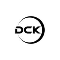 dck lettera logo design nel illustrazione. vettore logo, calligrafia disegni per logo, manifesto, invito, eccetera.