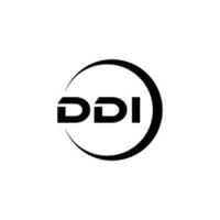 ddi lettera logo design nel illustrazione. vettore logo, calligrafia disegni per logo, manifesto, invito, eccetera.