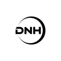 dnh lettera logo design nel illustrazione. vettore logo, calligrafia disegni per logo, manifesto, invito, eccetera.