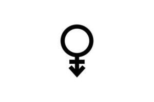 bigender icona. sessuale concetto simbolo. semplice vettore design modificabile