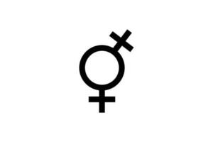 Doppio femmina simbolo. lesbica cartello. semplice vettore design modificabile