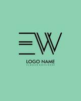 ew iniziale minimalista moderno astratto logo vettore