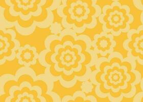 giallo floreale sfondo, moderno illustrazione nel piatto disegno, paesaggio Immagine. vivido mostarda fioritura fiori Stampa design. vettore