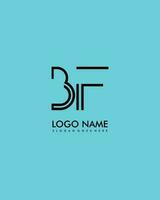 bf iniziale minimalista moderno astratto logo vettore