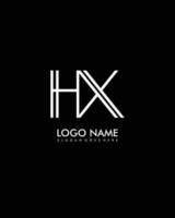 hx iniziale minimalista moderno astratto logo vettore