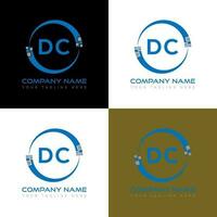 dc lettera logo creativo design. dc unico design. vettore