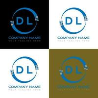 dl lettera logo creativo design. dl unico design. vettore
