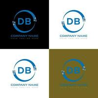 db lettera logo creativo design. db unico design. vettore