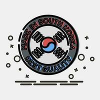 icona fatto nel Sud Corea. Sud Corea elementi. icone nel mbe stile. bene per stampe, manifesti, logo, annuncio, infografica, eccetera. vettore