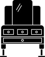 illustrazione di condimento tavolo icona nel nero e bianca colore. vettore
