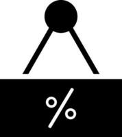 illustrazione di vendita sconto tavola o etichetta icona. vettore