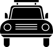 illustrazione di nero e bianca Taxi auto icona. vettore