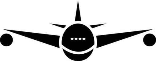 isolato aereo icona nel nero colore. vettore