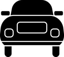 davanti Visualizza di Taxi auto icona nel nero colore. vettore