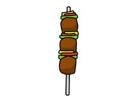 kebab bastone clip arte illustrazione vettore