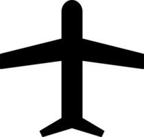 aereo icona nel nero colore. vettore