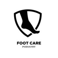 Piede della caviglia podologia linea del vettore icona logo illustration design