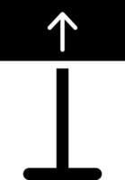 cartello borad icona nel nero e bianca colore. vettore