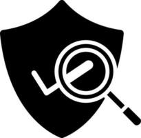ricerca sicurezza glifo icona. vettore