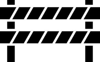 nero e bianca illustrazione di barriera icona. vettore