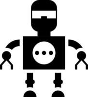 umanoide robot glifo icona o simbolo. vettore
