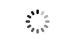 caricamento semplice round icona nera design sfondo bianco vettore
