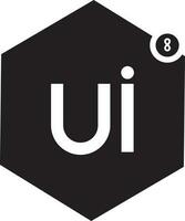 ui8 logo nel piatto stile illustrazione. vettore