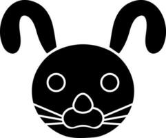 illustrazione di coniglietto viso piatto icona. vettore