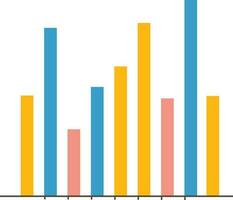 colorato bar grafico nel piatto stile. vettore