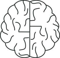cervello, mente o intelligenza icona nel schema. vettore