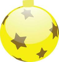 stelle decorato giallo Natale sfera. vettore