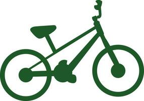 piatto bicicletta icona nel verde colore. vettore
