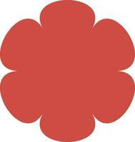 monocromatico fiore nel rosso colore. vettore