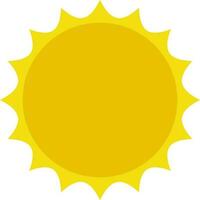 cartello o simbolo di sole nel giallo colore. vettore