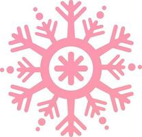 monocromatico fiocco di neve nel rosa colore. vettore