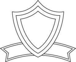 scudo distintivo con vuoto nastro. vettore