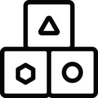 geometrico cubo icona nel piatto stile. vettore