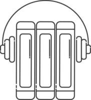 vettore illustrazione di Audio libro icona.